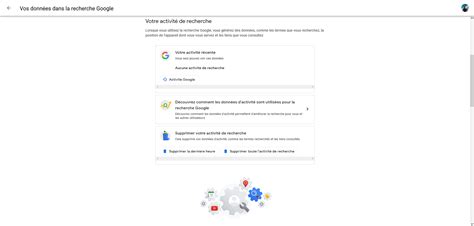 Vos données dans la recherche Google .